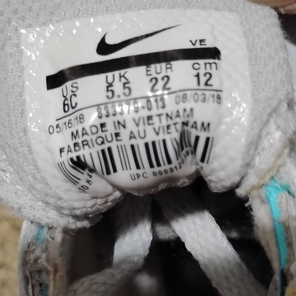 Nike Air Max 90 833417-013 Unisex Kids Sneaker White Black Orange Teal Pink 6C - Picture 2 of 8